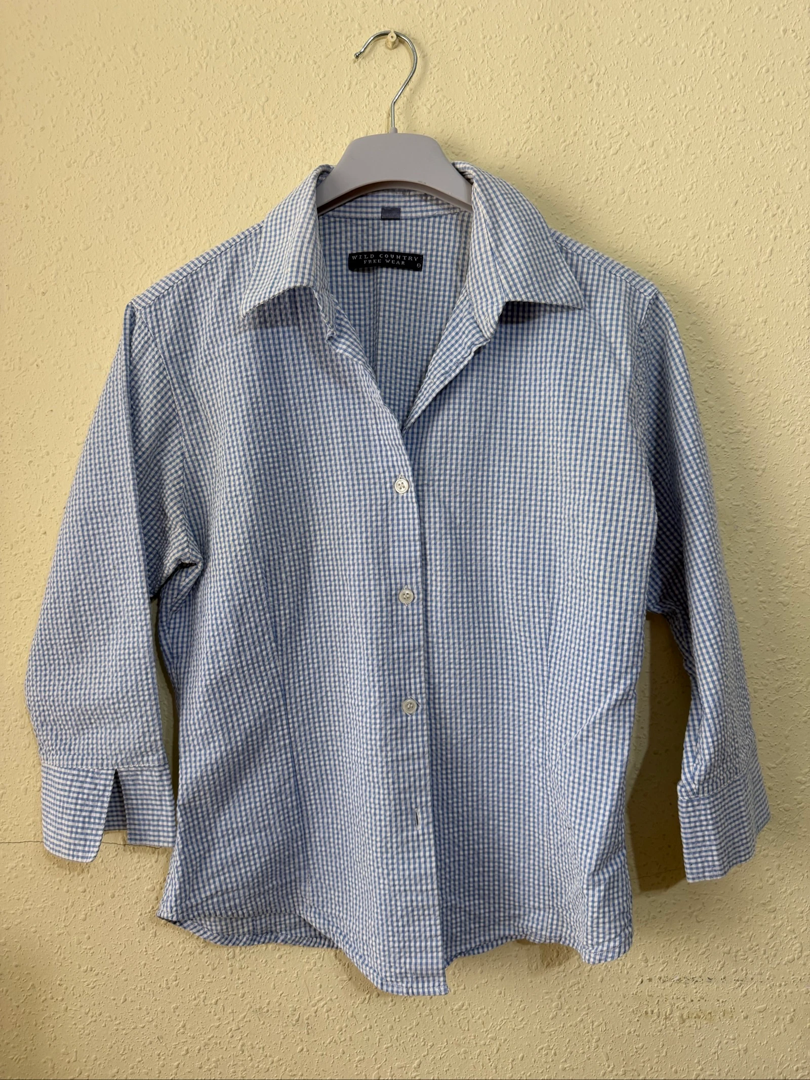 Chemise à carreaux manches 3/4
